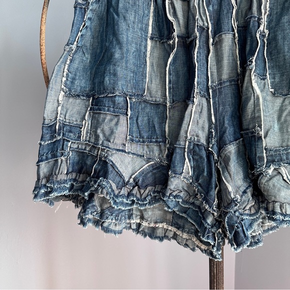 Jaded GypsyPatchwork Denim Women's Shorts - Picture 3 of 4
